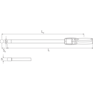 Drehmoment-Schlüssel MANOSKOP® 714, 20-200Nm, 14x18mm, für Einsteckwerkzeuge